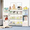 HOMMPA Holz Kinder Bücherregal Kinderregal mit 4 Boxen und Produktbild-Vorschau 2