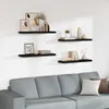 Półki Ścienne, 4 Szt., Czarne, 80 X 23,5 X 3,8 Cm, Mdf Podgląd zdjęcia produktu 11