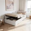Zamatová rozkladacia pohovka ProximaX 90x200 cm v béžovej Náhľad obrázku produktu 6