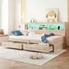 Merax Lit de jour Daybett 90x200 cm, avec 2 tiroirs, 2 USB Voir les images du produit 2