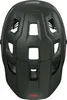 A top-down view of a dark green bicycle helmet. Náhľad obrázku produktu
