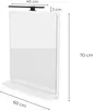 Zrcadlo do Koupelny s Osvětlením 60x70 cm Bílé LED Zrcadlo Náhled obrázku produktu 2