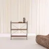 sweeek - Regal Bücherregal verchromtes Metall und Holzdekor Produktbild-Vorschau 2