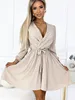 Numoco Formelle Frauenkleider Bindy beige S/M Produktbild-Vorschau 8