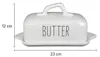 Keramik Butterdose mit Deckel | 23x12x12 cm | elegantes Produktbild-Vorschau 3
