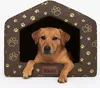 A dog is inside a dog house. Náhled obrázku produktu