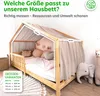 Musselin Hausbett Himmel Kinderzimmer Baumwolle mit Gold Produktbild-Vorschau 4