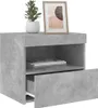 vidaXL Nachttisch mit LED-Leuchten Betongrau 50x40x45 cm Produktbild-Vorschau 5