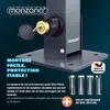 MONZANA® Parkovacia zábrana 2 kľúče skladacia integrovaný Náhľad obrázku produktu 5