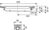 Technical drawing with dimensions of a drain profile. Anteprima dell’immagine prodotto