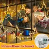 SALCAR 2 Stück 60 LED Lichterkette LED Stern Fenster Deko Produktbild-Vorschau 2