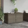Gartenschrank Grau 110x55x60,5 cm Poly Rattan Produktbild-Vorschau 3