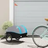 vidaXL Fahrradanhänger Schwarz und Blau 30 kg Eisen Produktbild-Vorschau 2