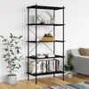 vidaXL Scaffale a 5 ripiani Nero 80x40x163 cm Anteprima dell’immagine prodotto 2