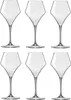 Six clear wine glasses arranged in two rows of three against a white background. Produktbild-Vorschau