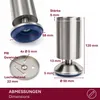 HOOZ® Möbelfüße Edelstahl 120 mm 4er Set [BREITER Produktbild-Vorschau 4