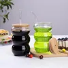 Shendong Set von 6 Gläser mit Deckel und Strohhalmen, Produktbild-Vorschau 3