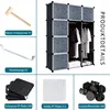 YARDIN DIY šatní skříň Plastový multifunkční skříňový Náhled obrázku produktu 5