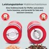 Salz und Pfeffermühle Set Hochglanz Rot 22 cm - Akazienholz Produktbild-Vorschau 3