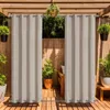 lot de 2 rideaux d'extérieur pour jardin terrasse pavillon Voir les images du produit 1