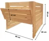 MG Design Holz Komposter 80 x 80 cm - Gartenkomposter aus Produktbild-Vorschau 2