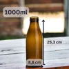 gouveo 6er Set Saftflasche 1000 ml Antik mit Schraub-Deckel Produktbild-Vorschau 2