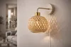LUXOLAR LED Wandleuchte Rattan Boho Beige/Grau E27 60W - Produktbild-Vorschau 5