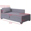 Gepolstertes Einzelbett 120x195 SARAH PLUS 2 - schwarz/weiß Produktbild-Vorschau 2