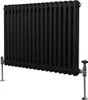 Traditionele radiator met 2 kolommen - 600 x 832 mm - Zwart Productafbeelding-voorbeeld 1