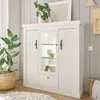 Wohnzimmer Highboard mit 140 cm Breite in Pinie weiß, Produktbild-Vorschau 2