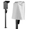 A black metal stand for an EV/PHEV car charger is shown, with one unit uncovered and another covered by a white protective bag. Náhľad obrázku produktu