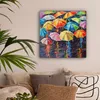 MuchoWow® - Leinwandbilder - Regenschirme - Malerei - Kunst Produktbild-Vorschau 2