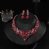 Set Hochzeit Ohrringe Verlängerung Kette Faux Kristall Produktbild-Vorschau 4