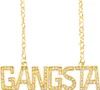 Goldene Halskette Gangsta  – Auffälliger Hip-Hop Produktbild-Vorschau 1