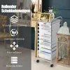 COSTWAY Rollcontainer Rollwagen mit Schubladen Badrollwagen Produktbild-Vorschau 3