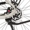 Close-up view of the rear wheel brake system of a bicycle. Produktbild-Vorschau