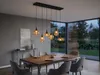 Lampadario a 6 luci Lumina con vetro ambrato Anteprima dell’immagine prodotto 5