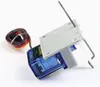 A close-up shot of a blue servo motor with a white plastic attachment and a coiled wire bundle on a white background. Produktbild-Vorschau