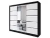 Easy4You R6 250 cm Schwarz/Weiß Schiebetüren Kleiderschrank Produktbild-Vorschau 2