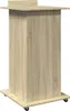 A wooden podium with wheels on a white background. Náhled obrázku produktu