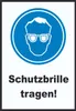 Schutzbrille tragen Schild  A4 (210x297mm) Produktbild-Vorschau 1