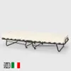 A folding bed with a mattress on a plain background. Anteprima dell’immagine prodotto