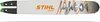 A STIHL chainsaw guide bar is shown against a white background. Voir les images du produit