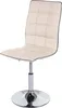 A single cream-colored chair with a silver base and adjustable height. Náhled obrázku produktu