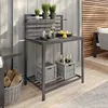 home24 Gartenküchentisch - Aluminium / Kunststoff - Schwarz Produktbild-Vorschau 1