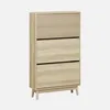 sweeek - Schuhschrank 3 Türen Naturholzdekor - Natur Produktbild-Vorschau 1
