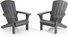 Two gray Adirondack chairs are shown from the front on a white background. Produktbild-Vorschau