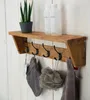 WANDGARDEROBE "GERDA" | Mahagoni Holz, 5 Haken | Produktbild-Vorschau 3