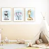 Safari Tiere 3er Set Bilder Zebra Elefant Giraffe Produktbild-Vorschau 1