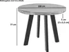 Esstisch rund Akazienholz natur massiv 100 cm schwarz Produktbild-Vorschau 6
